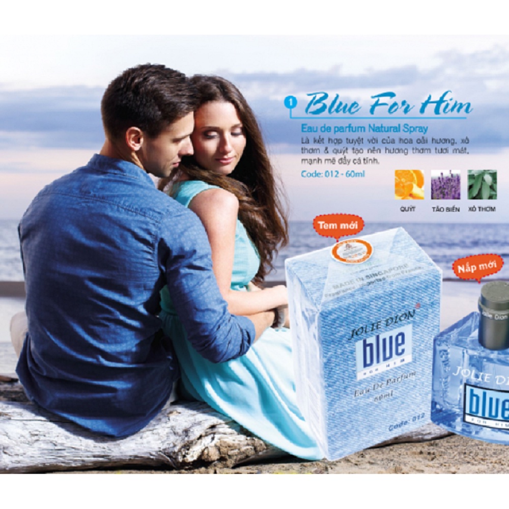 Nước hoa nam Jolie Dion Blue For Him Eau de toilette 60ml, shop 99K cung cấp và bảo trợ.