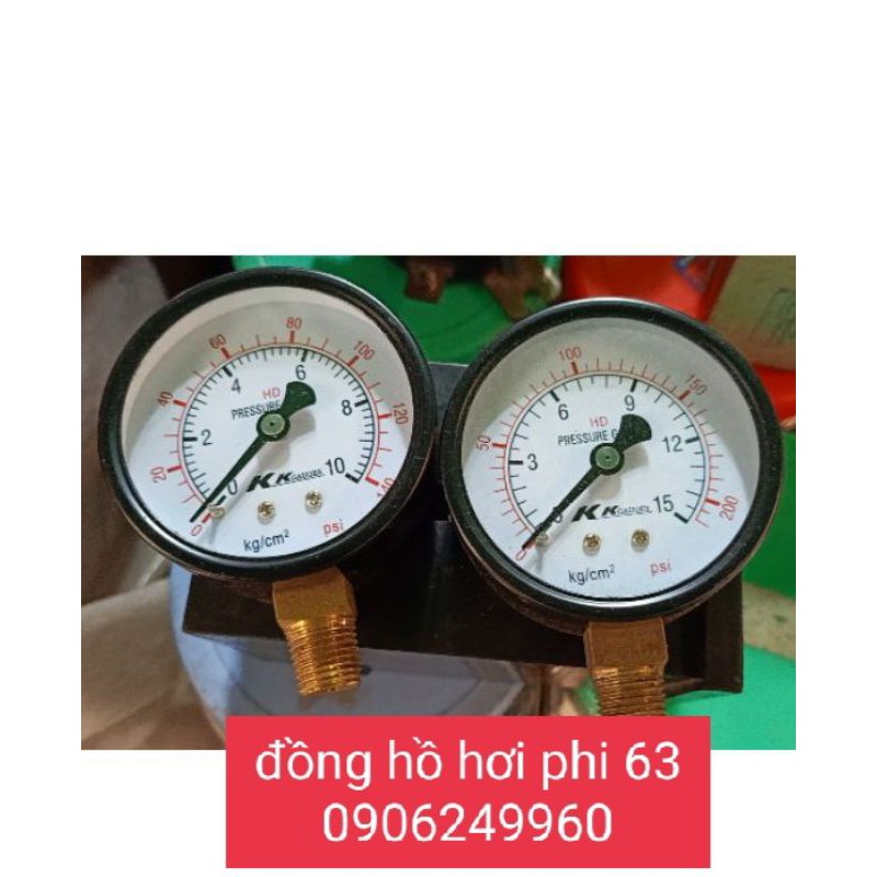 Đồng hồ hơi phi63_ 10-15kg