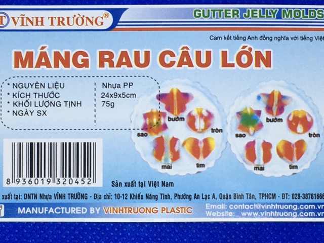 KHUÔN RAU CÂU MÁNG HÌNH BƯỚM MAI