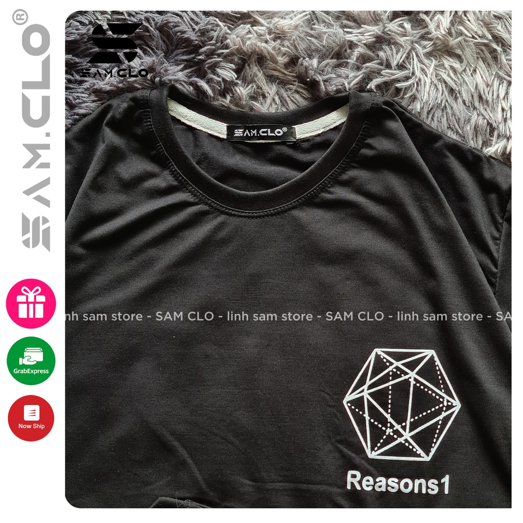 Áo thun tay lỡ SAM CLO freesize nữ phông form rộng Unisex, mặc lớp, nhóm, cặp in hình ĐA GIÁC màu đen chữ nhật | BigBuy360 - bigbuy360.vn