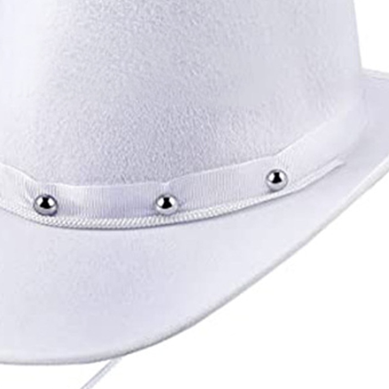 Mũ Cao Bồi Bằng Vải Nỉ Fedora Vành Rộng Phong Cách Cao Bồi Phương Tây Cổ Điển Unisex