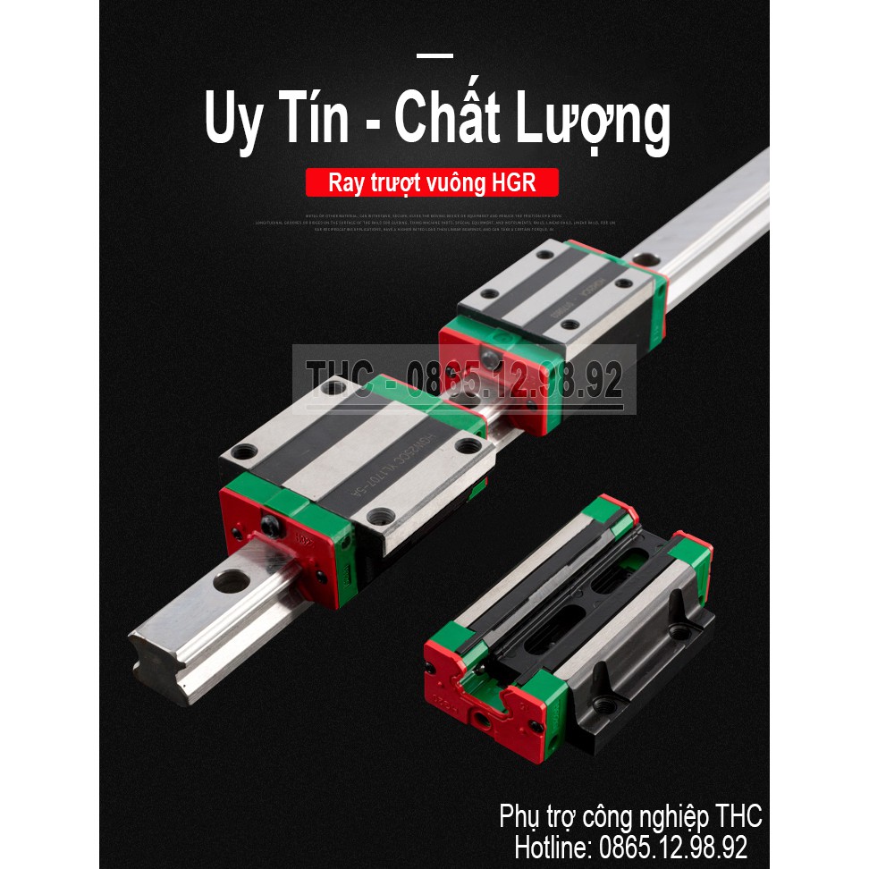 Bộ Thanh Ray Trượt Vuông 15 20 25mm Loại Tốt. Con Trượt Bi Trượt Vuông Dẫn Hướng CNC Trơn Tru Không Giật Không Kẹt.