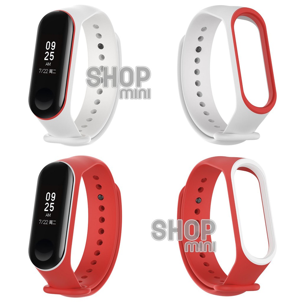 Dây Đeo Thay Thế Xiaomi Miband 3 Miband 4 viền màu