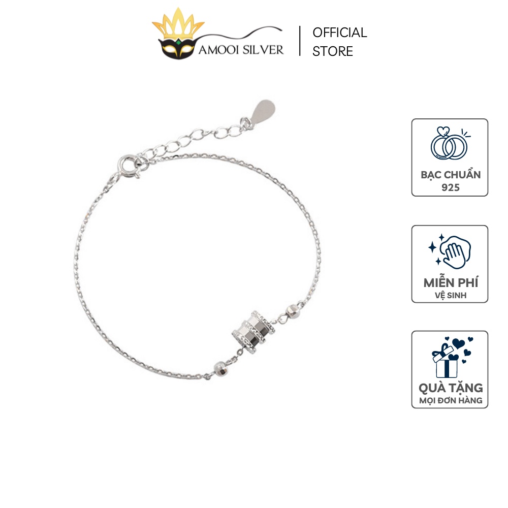 Lắc tay bạc S925 trụ móc máy - Amooi Silver AT68