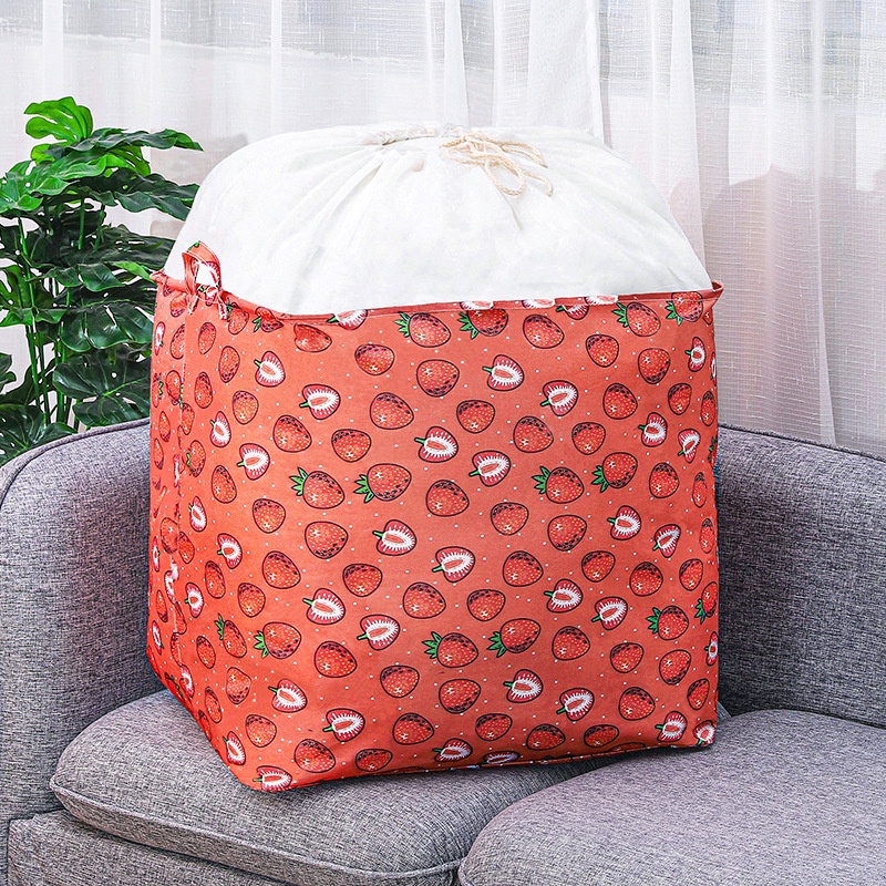 Túi vải canvas đựng đồ size lớn 100L - Giỏ đựng quần áo chăn màn tiện lợi [ Siêu Rẻ ]
