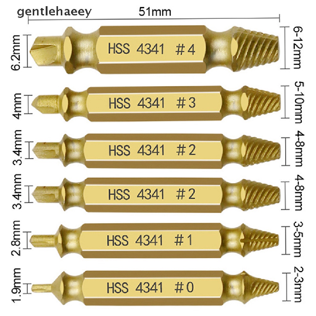 Bộ 6 Mũi Khoan Tháo Gỡ Ốc Vít Gãy