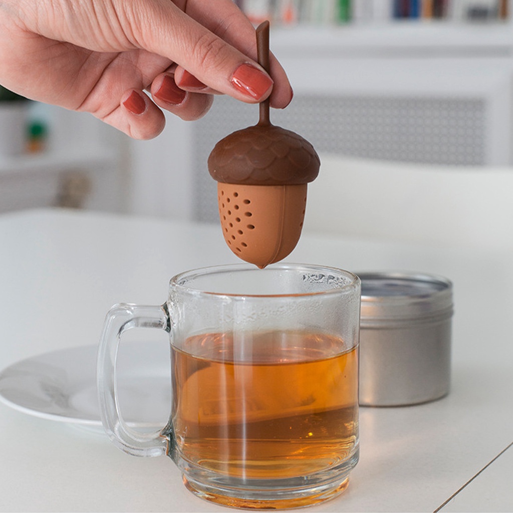 [proflyVN]1 pcs Tea Infuser Silicone Acorn Strainer, Acorn Loose Leaf Filter, Acorn Nut