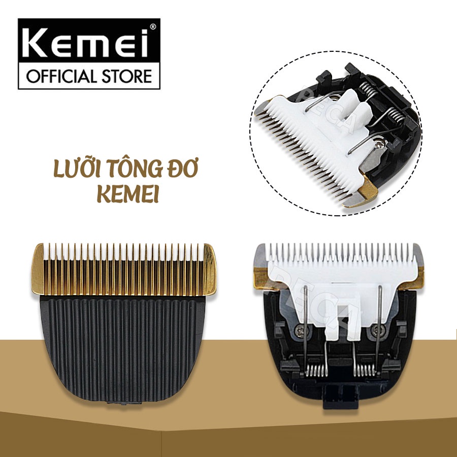 Lưỡi tông đơ thay thế dành cho các dòng tông đơ Kemei KM-1086, KM-27C lưỡi sứ an toàn không nóng không gỉ