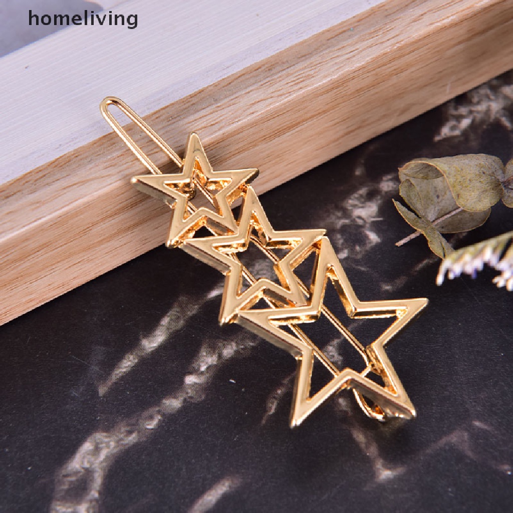 Kẹp Tóc Kim Loại Thiết Kế Hình Học Thời Trang Cho Nữ