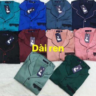 Đồ bộ satin lụa phối ren