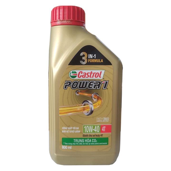 DẦU NHỚT XE MÁY 4 THÌ CASTROL 10W- 40 800 ML CHUYÊN DÙNG BẢO DƯỠNG ĐỘNG CƠ