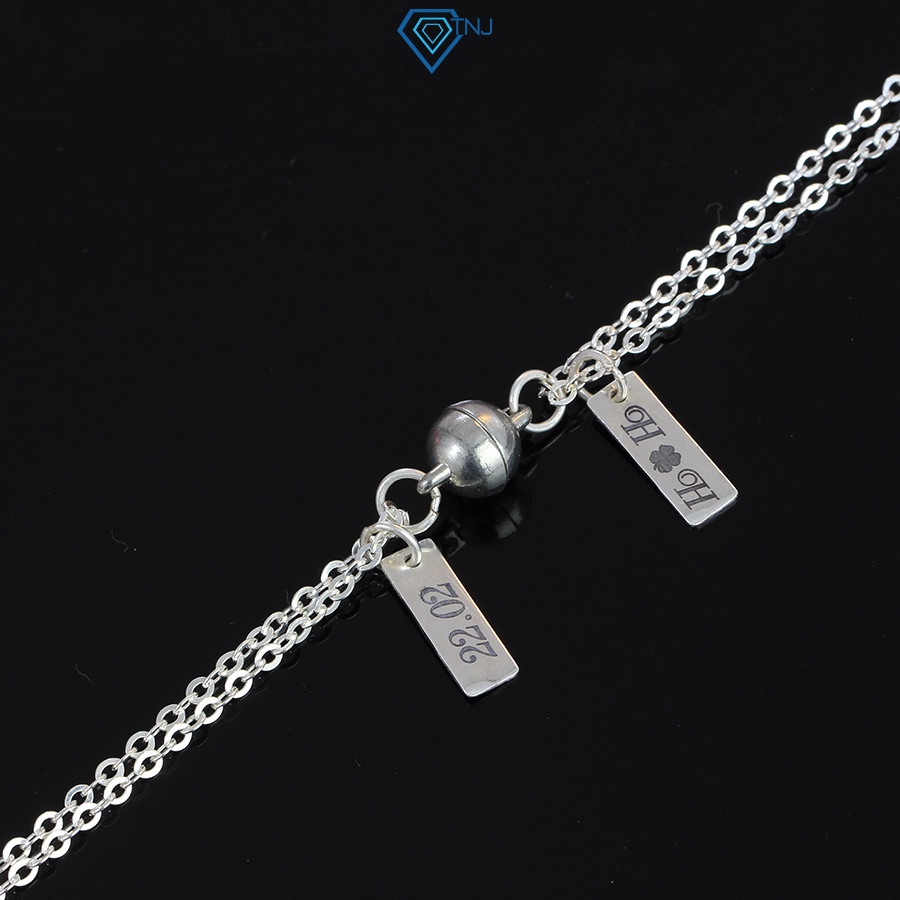 Vòng cổ đôi nam châm bạn thân khắc tên DCD0040 Trang Sức TNJ