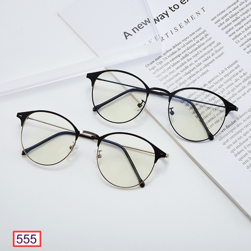 MẮT KÍNH GỌNG CẬN FORM TRÒN KIM LOẠI 555 BEAUTY SIÊU DỄ THƯƠNG | BigBuy360 - bigbuy360.vn