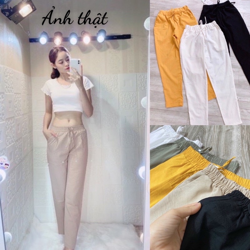 Quần Tây Công Sở Dáng Baggy Chất Đũi Mềm Mịn Dễ Phối Đồ