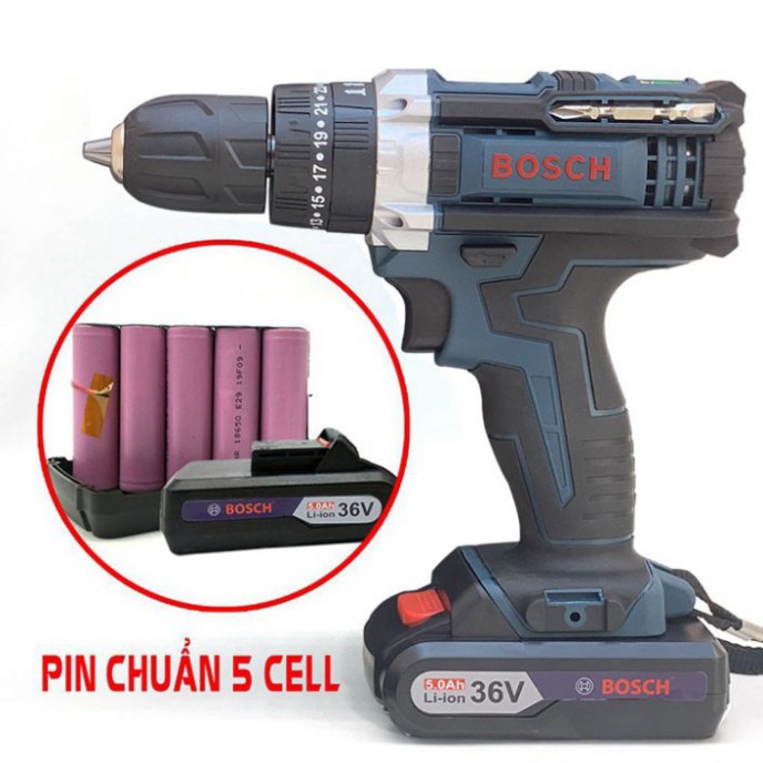 [Công Ty] LOẠI TỐT - MÁY KHOAN PIN BẮT VÍT BOSCH 36V - 3 CHỨC NĂNG - ĐẦY ĐỦ ĐỒ NGHỀ - KHOAN TƯỜNG BẮN VÍT