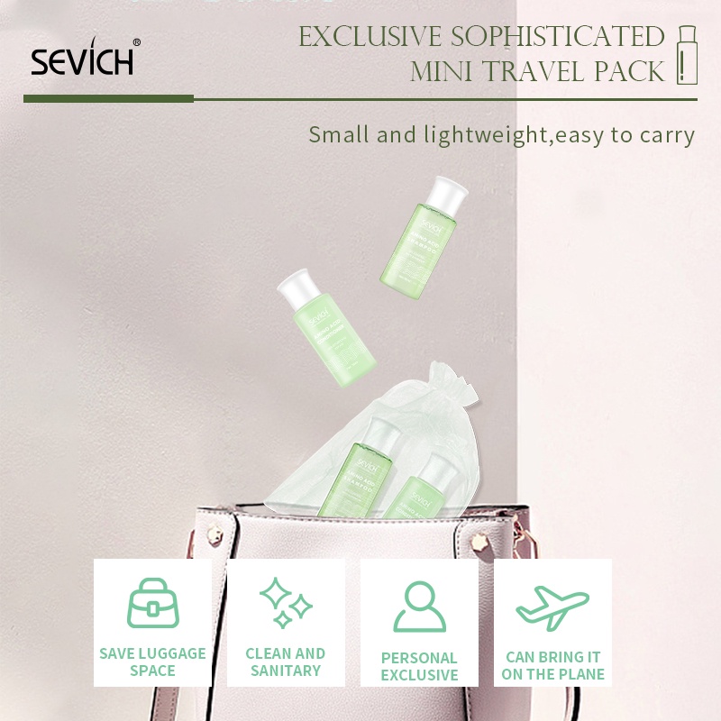 Combo Gội 30ml, Xả 30ml Dầu gội Sevich Chuyên nghiệp chuẩn Salon cho tóc chắc sạch, khỏe, mềm mượt,Dễ dàng mang theo