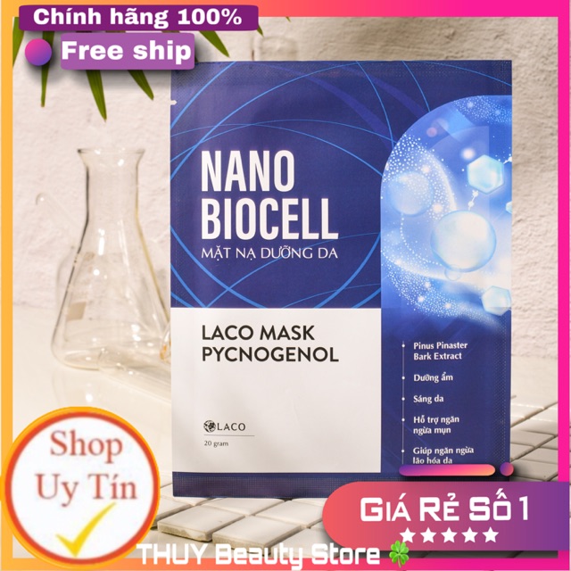 [ SẢN PHẨM HOT] Combo 6 Mặt Nạ Tươi Laco NANO BIOCELL