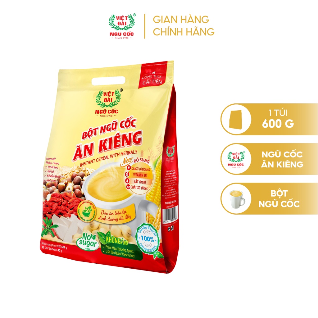 Bột ngũ cốc ăn kiêng Việt Đài túi 600g