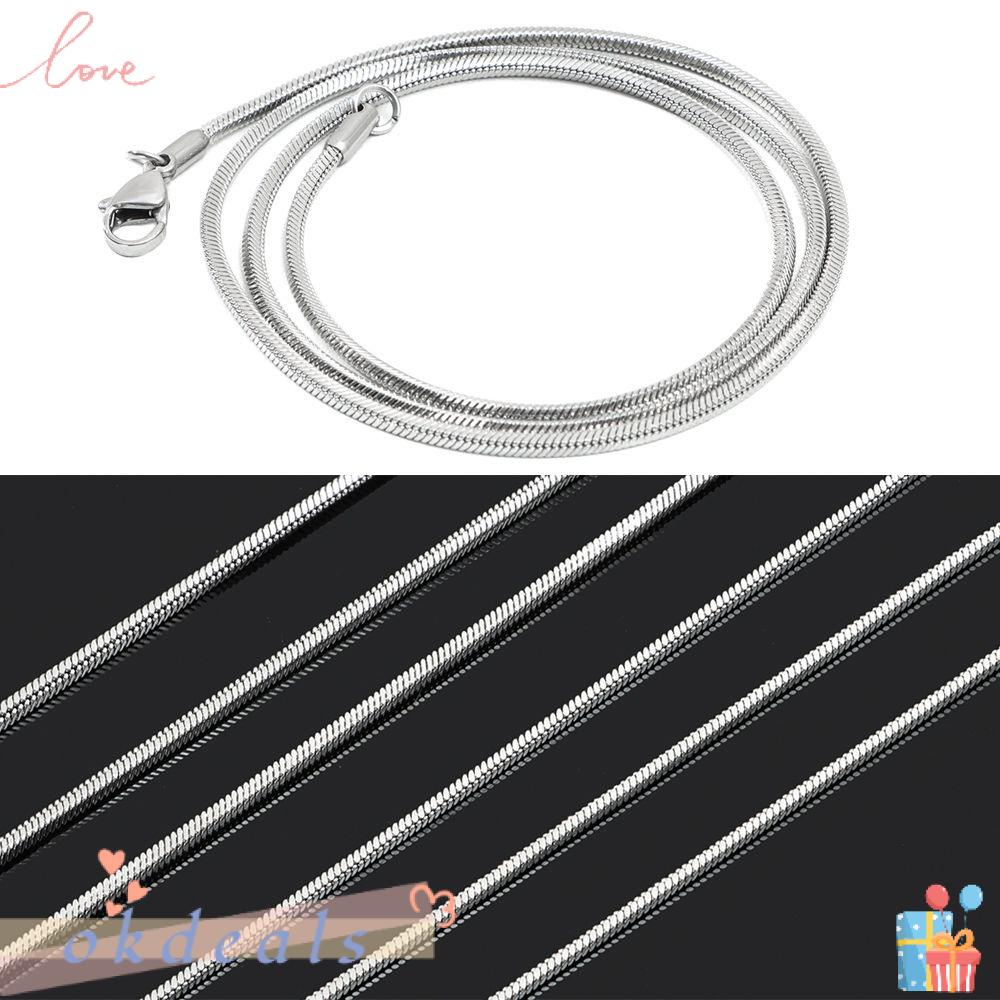 ღOKDEALSღ Cool Chain Necklace Jewelry 1.5mm Stainless Steel Necklace 2mm Party Women Men|Color Hip Hop Statement