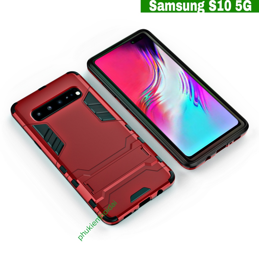 ỐP SAMSUNG S10 5G CHỐNG SỐC IRON MAN GIÁ ĐỠ XEM PHIM CAO CẤP