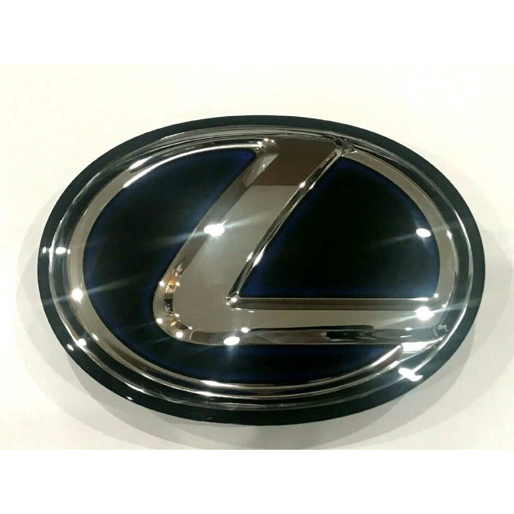 1 chiếc Lexus Hybrid Front Grill Acrylic Đen Xanh Chrome Logo 175 x 125MM / 7 x 5 "