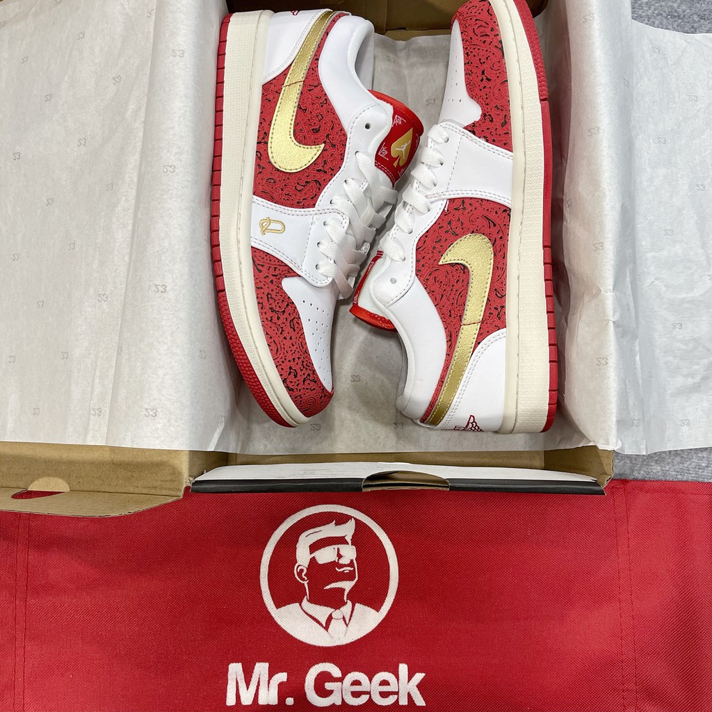 [GeekSneaker] Giày Jordan 1 Low “Spades”-  Thần Bài