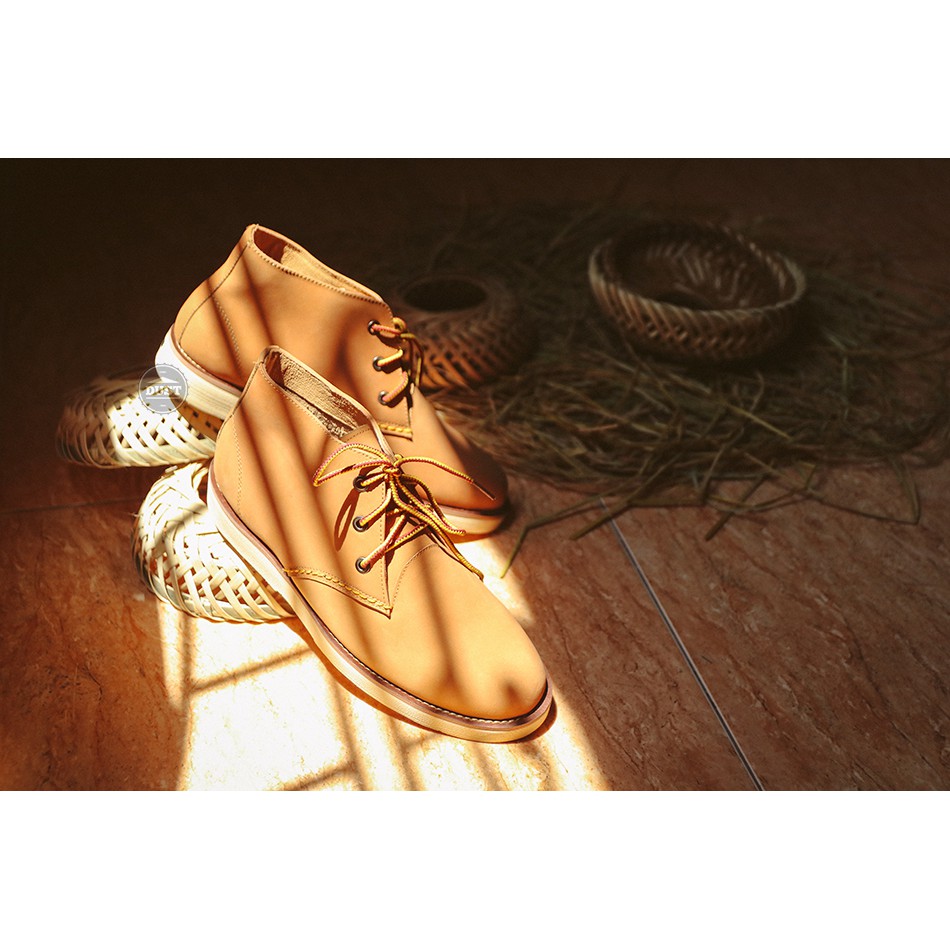 Giày Nam da bò cổ lửng boots cao cấp hàng hiệu