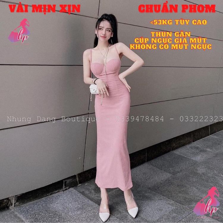 Váy đầm hai dây maxi nữ cúp ngực không mút body sang chảnh  dự tiệc sang chảnh hàn phong cách hàn quốc VD190