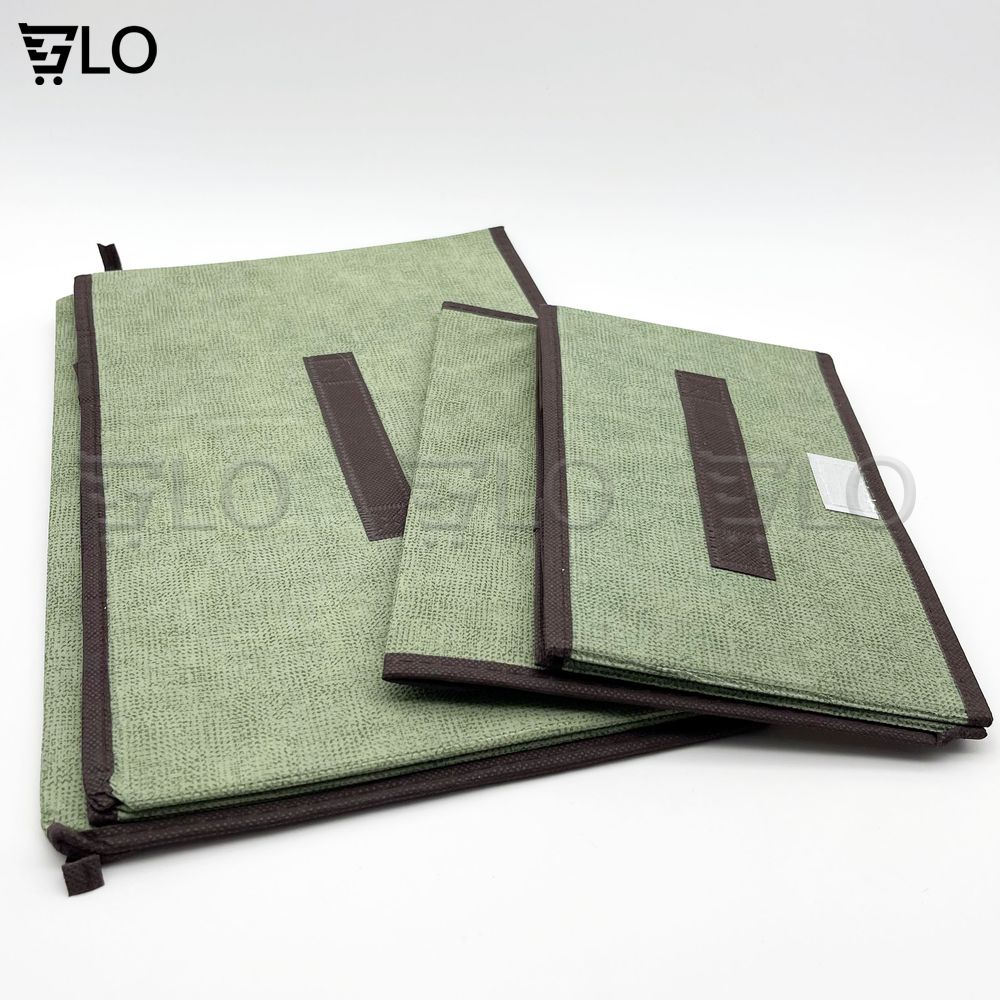 Combo 2 Hộp Vải Đựng Đồ Đa Năng, Thùng Đựng Quần Áo, Đồ Lót, Đồ Chơi Gấp Gọn Bằng Vải, Cứng Cáp Có Nắp Đậy