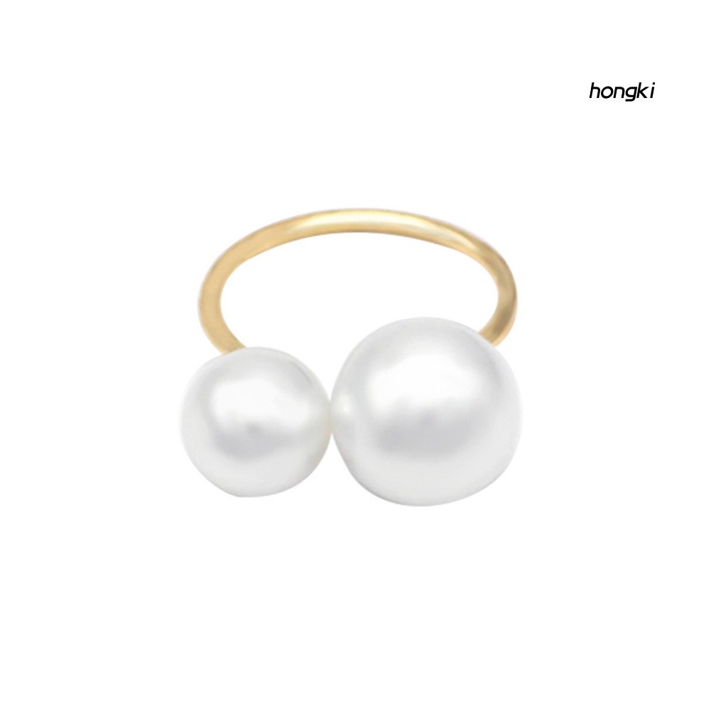 Nhẫn Hở Đính Ngọc Trai Nhân Tạo Thời Trang Dành Cho Nữ