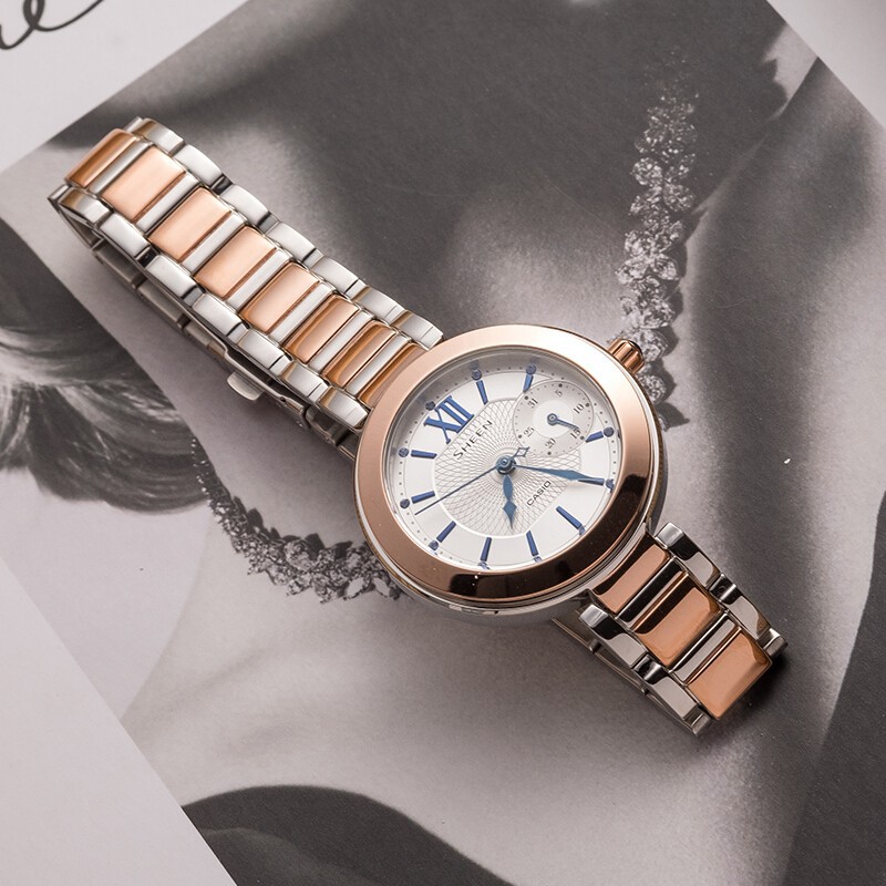 Đồng hồ Casio Sheen cao cấp dành cho nữ SHE-3050, dây kim loại