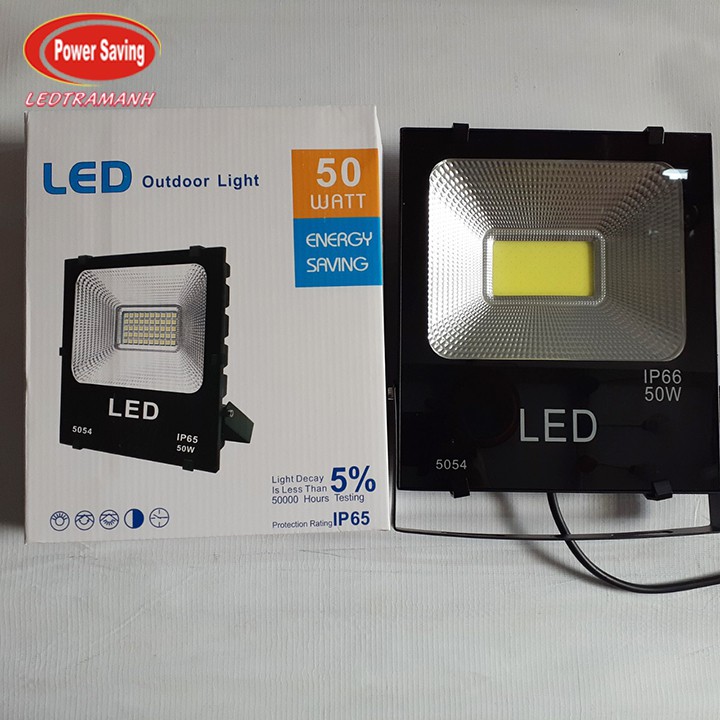 Đèn pha led 50w 5054 chip Cob - BH 1 năm