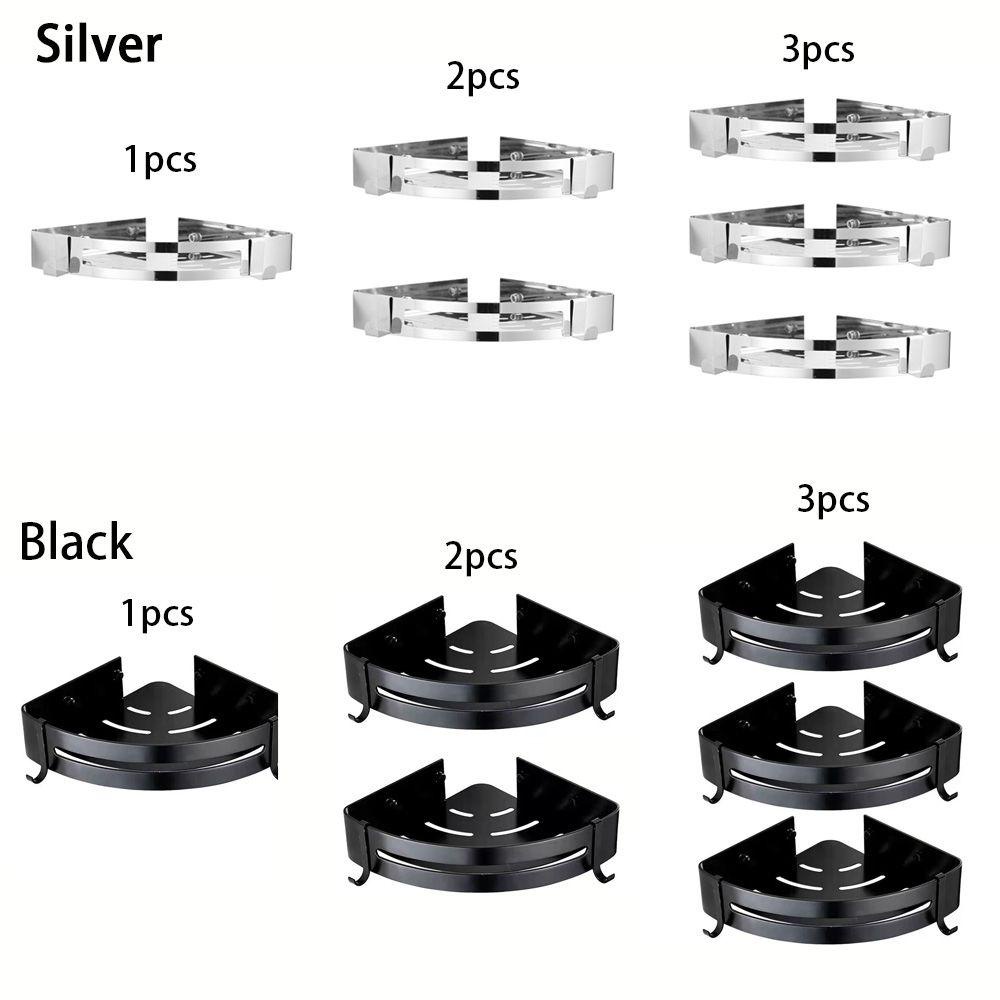 LONTIME Set 2 Kệ Đựng Đồ Hình Tam Giác Chống Trượt Có Thể Điều Chỉnh Độ Cao Tiện Lợi Dành Cho Nhà Tắm