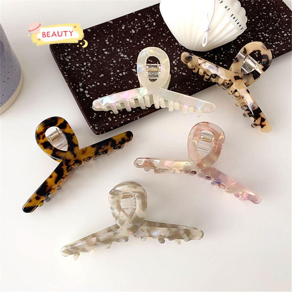 Kẹp Tóc Móng Vuốt Họa Tiết Da Báo Chống Trượt Thời Trang Nữ