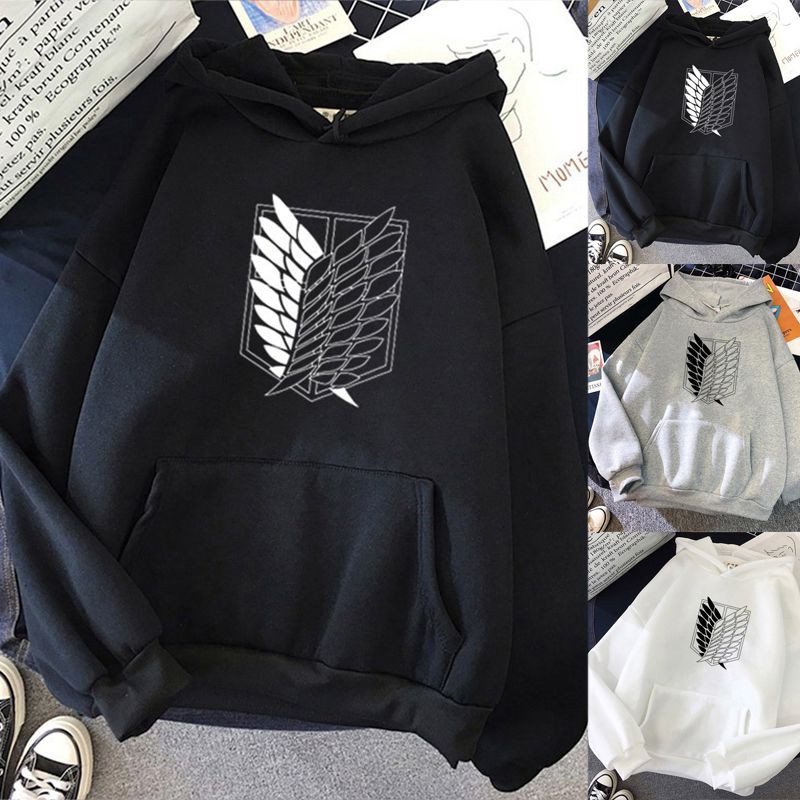 Áo Hoodie Dài Tay In Hình Attack On Titan Unisex | BigBuy360 - bigbuy360.vn