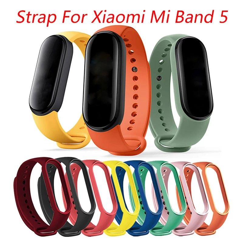 Miband 5 6 - Dây cao su thời trang nhiều màu sắc dành cho Xiaomi Miband 5 và Miband 6
