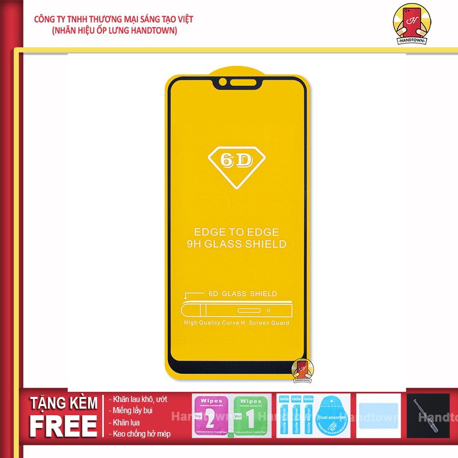 Cường Lực 6D Cho Realme C1 Full Màn, Full Keo Thế Hệ Mới