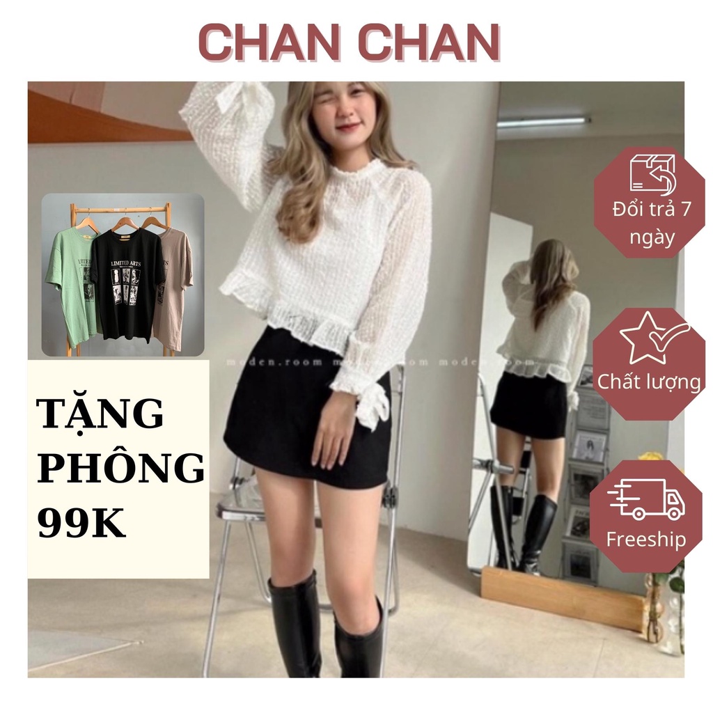 [Hàng sẵn] Set áo sơ mi bling bling kèm chân váy hàng hot 2022