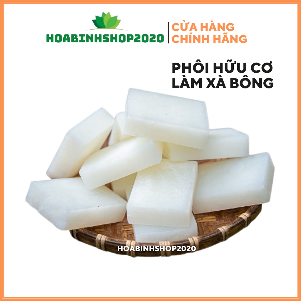 [CHÍNH HÃNG- 100G] Phôi xà phòng dầu dừa Hanmade Từ Dầu Dừa, Dầu Cọ Sinh Dược Đạt Chuẩn USDA, EU htx sinh dược
