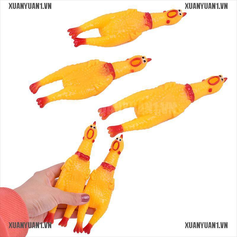1 Đồ Chơi Gà Cao Su Màu Vàng Mới Lạ Cho Thú Cưng