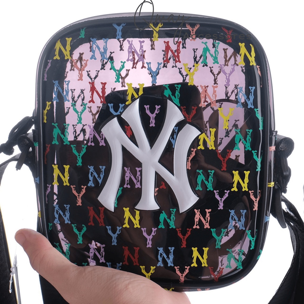 Túi Đeo Chéo MLB NY Cao Cấp Trong Suốt Cầu Vồng Thời Trang Nam Nữ Hàn Quốc Full Tem Tag + Bao Bì