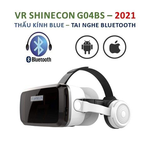 Kính thực tế ảo VR Shinecon G04Bs tai nghe bluetooth cho điện thoại từ 3.7 đến 6 inch (kích thước lớn hơn chat tư vấn)
