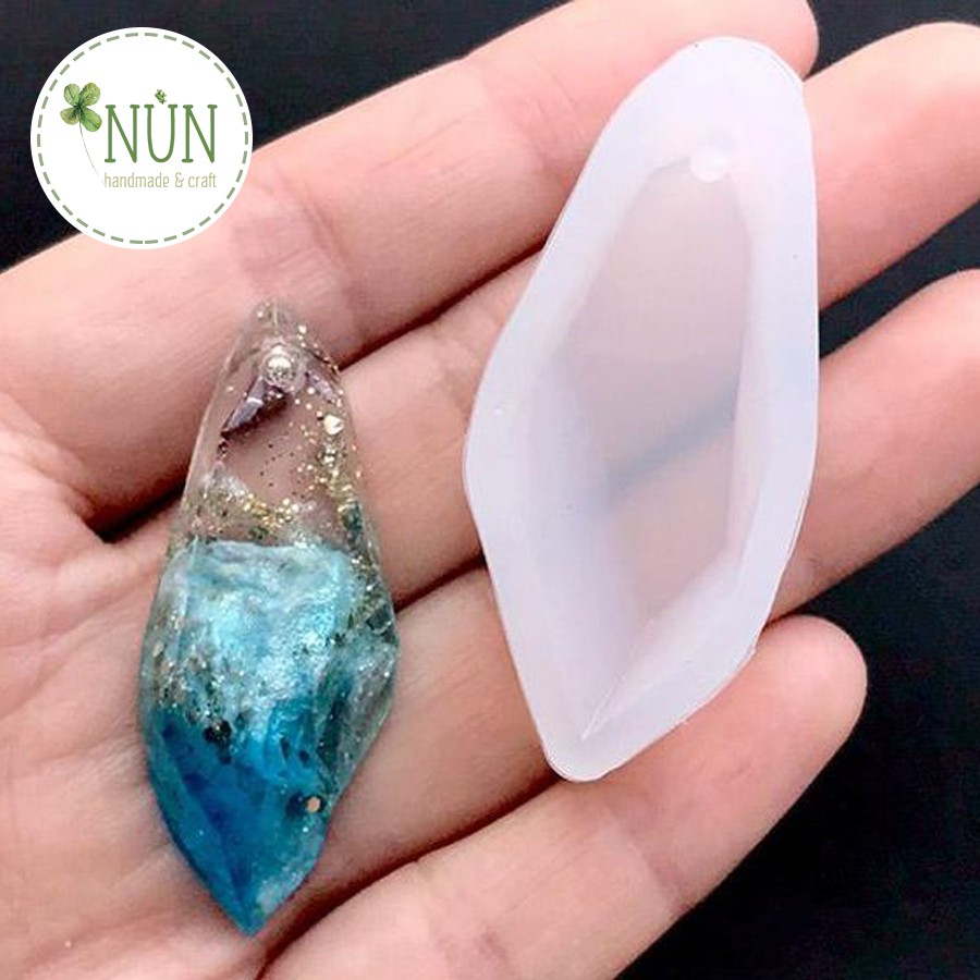 Khuôn Silicon Khối Pha Lê Để Làm Resin, Handmade