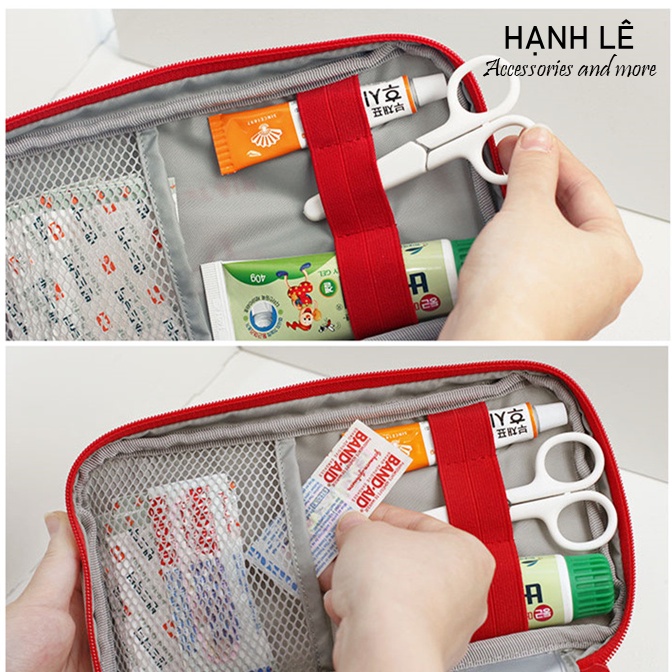 Túi cứu thương y tế mini cá nhân có thẻ mang đi du lịch tiện lợi với ngăn chống nước chống tràn bên trong