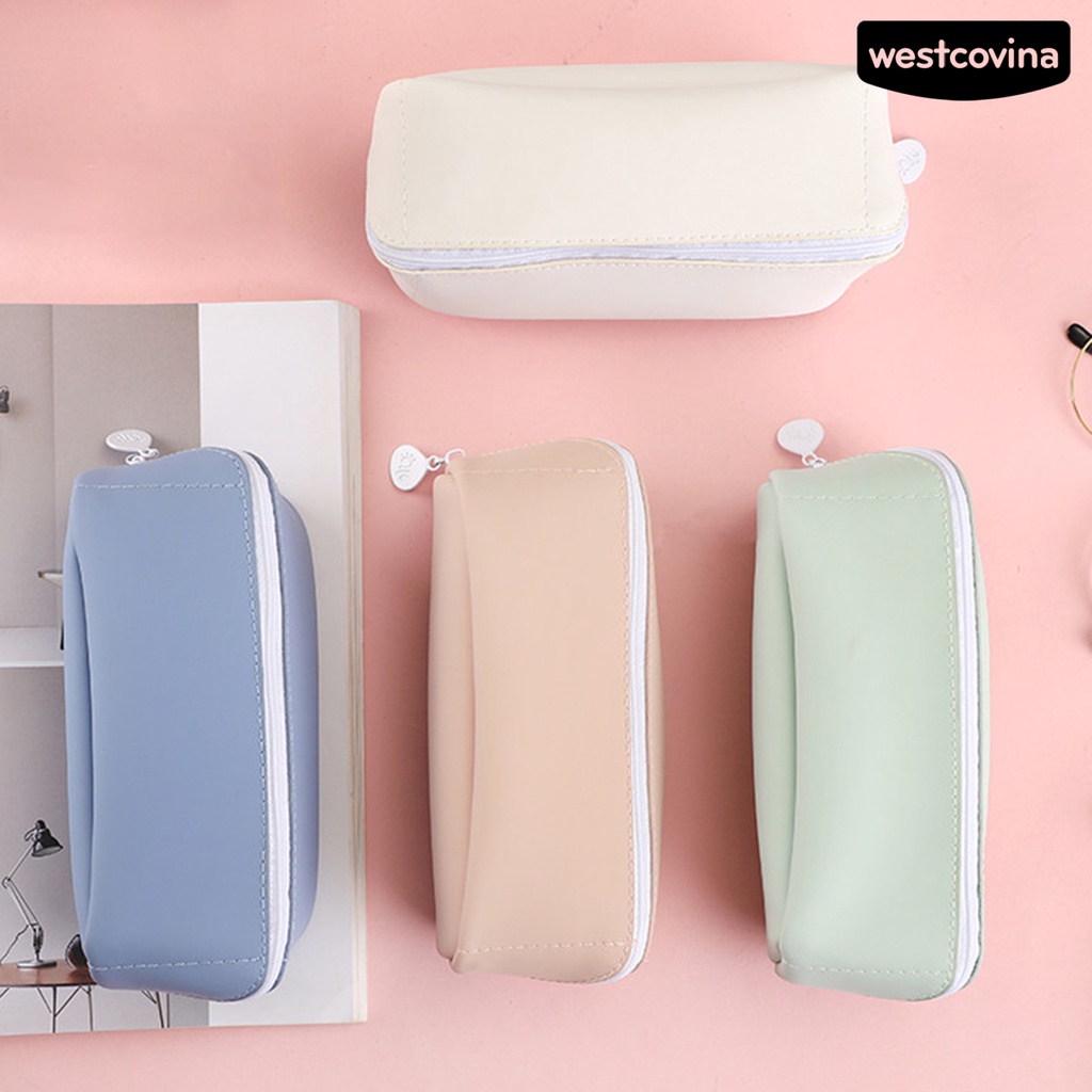 [Hot]✍Túi Đựng Bút Đa Năng Giả Da Thời Trang Xinh Xắn