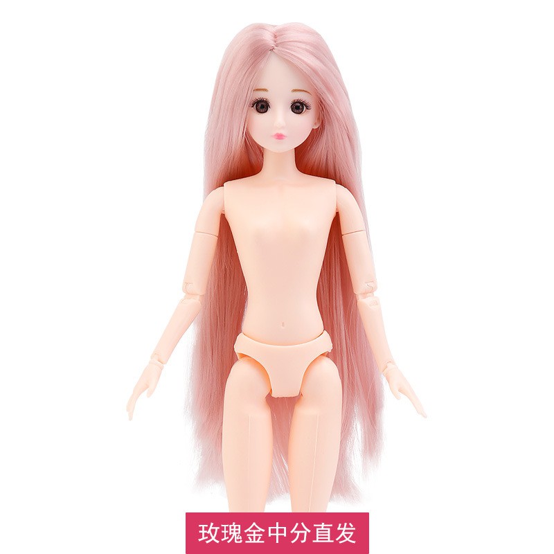 Búp Bê 3D Tóc Dài 1 / 6 BJD 12 Inch Mắt Dài 30cm Trang Điểm Cho Bé Gái