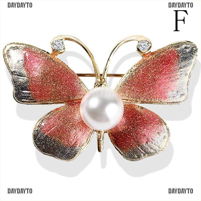 Ghim Cài Áo Hình Bướm Đính Đá Pha Lê Dễ Thương