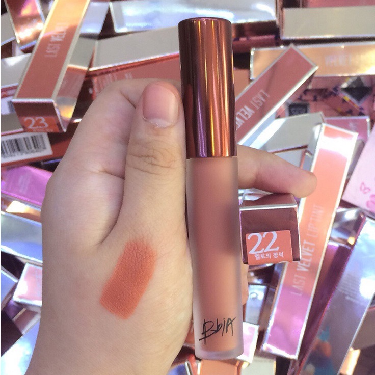 Son Kem Lì Bbia 22 Mellow Note - Cam Đất Nude, Son Bbia Velvet Lip Tint Hàn Quốc