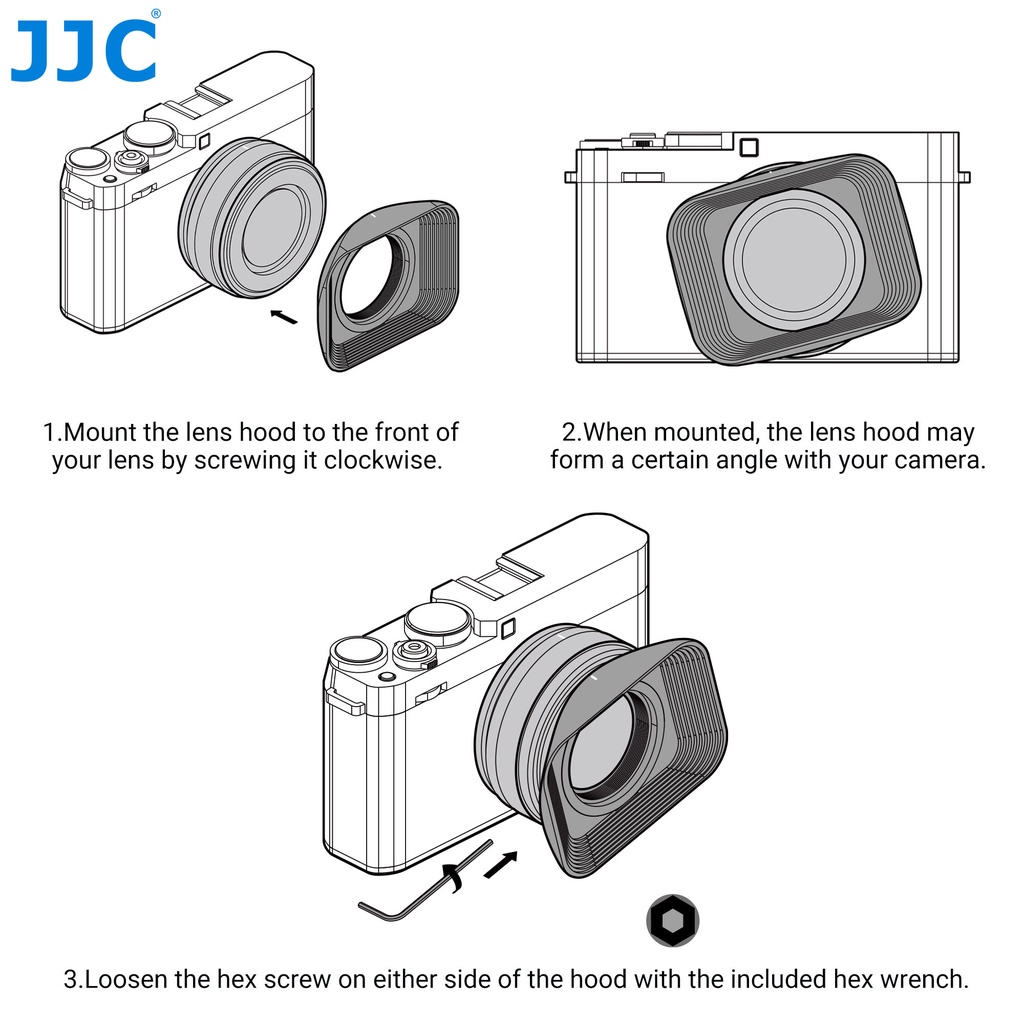 JJC LH-JXF27F28 Loa Che Nắng Hình Vuông Bằng Kim Loại Cho Ống Kính Fujinon XF 27mm F2.8 &amp; Ống Kính XF 27mm f/2.8 R WR Trên Máy Ảnh Fuji Fujifilm X-S10 X-T5 X-T4 X-T3 X-T2 X-E4 X-E3 X-E2 X-E2S X-H2 X-H2S X-T30 II X-T20 X-T10 X-T200 X-T100 X-A7 XT30 X-Pro3