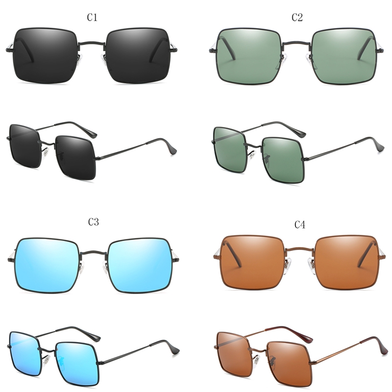 Kính mát gọng vuông tròng phân cực phong cách Châu Âu cho nam giới